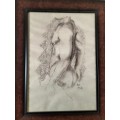 Steve Mandy Nude Charcoal Drawing