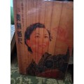 Pair of Wooden Plaques with Oriental Ladies