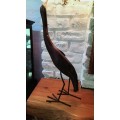 large Wooden Carved Bird Figurine Sculpted with Rhodesian Teak