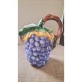 Majolica Grape Pitcher Made In Italy