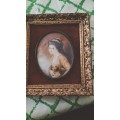 Framed Cameo Portrait Painting