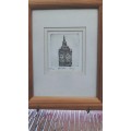 Pair of Dorothy Lloyd Griffin`s Etchings - Big Ben & London Taxi`