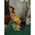 Large Porcelain Rooster Figurine Made in Spain