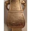 Chinese Brass Vase with Elephant Handles