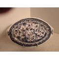 Ceramica Coimbro hand Painted Oval  Plate from Portugual