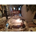 Sheffield Silver Plated Food Dome with Grape Design Handle C1900