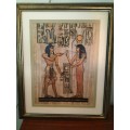 Framed Egyptian Art on Rice Paper
