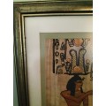 Framed Egyptian Art on Rice Paper