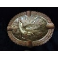 Bronze Pheasant Repousse Ashtray