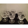 Set of 6 Waterford Crystal Short Stemmed Water Goblet Colleen Pattern