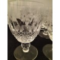 Set of 6 Waterford Crystal Short Stemmed Water Goblet Colleen Pattern