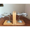 Set of Pewter Airplane Bookends