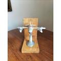 Set of Pewter Airplane Bookends