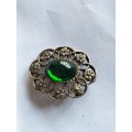 Green Stone Brooch