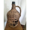 Vintage Wicker Covered French Demijohn