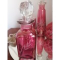 Set of 4 Cranberry Perfume Bottles