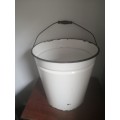 Large Vintage Enamel Bucket