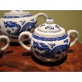 Blue and White Chinese Dragon teaset