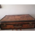 Vintage Wooden and Steel Trim Suitcase