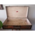 Vintage Wooden and Steel Trim Suitcase