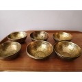 Set of 12 X Brass Bowls