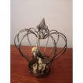 Adderly Fire Crest Bird Figurine with Silver Tone Crown