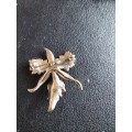 Small Marcasite Orchid Brooch