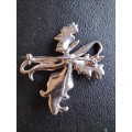 Large Marcasite Orchid Brooch