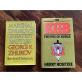 The KGB & Marshall Zhukov, two books on the Russian secret service and War.