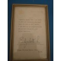 VINTAGE Royal Family Queen Elizabeth II 2 Signed Signature Buckingham Palace Letter B.E.M.