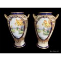 Pair of Nippon Noritake Vases