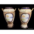Pair of Nippon Noritake Vases
