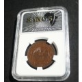 1894 1 PENNY SANGS GRADED AU53 BN NICE COIN