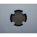 1897 3 PENCE NGC GRADED XF DETAIL