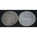 1894 AND 1895 2.5 SHILLING BOTH FOR ONE BID