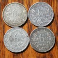 1896 6 PENCE X 4 ALL FOR ONE BID