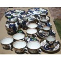Collection of Oriental cup saucers, cake plates and large cake plates one bid takes all