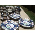 Collection of Oriental cup saucers, cake plates and large cake plates one bid takes all