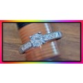 Sterling silver ring with CZ stone Size: 7