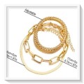 Amazing 3pcs Minimalist Chain Bracelet set