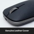 Exquisite Elegance: Azio Retro Classic Mouse in Gun Metal / Posh - Genuine Leather and Premium