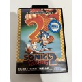 Sega Mega Drive game - Sonic the Hedgehog 2 16bit cartridge