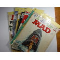A Lot of 7 Vintage Mad Magazines Including the Jaws 2 Edition From 1979