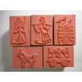 A Lot of 5 Fairytale Themed Rubber Stamps for Kids