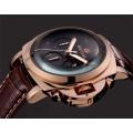 *** Megir Men Luxury Genuine Leather Quartz Wristwatch CHRONOGRAPH & 24 hou