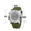 FREE SHIPPING**NEW SINOBI DUAL TIME CHRONOGRAPH MENS SILICONE STRAP WATCH* GREEN*