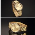 From UK** Magnificent* Taylor Cole Lady Gold Steel Band  Luxury Crystal  Women Watch*TOP Brand