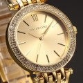 From UK** Magnificent* Taylor Cole Lady Gold Steel Band  Luxury Crystal  Women Watch*TOP Brand