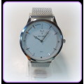 $199--***Womens Big Dial Nick Cabana Brand**Exclusive** White Dial Silver Stainless Steel Belt.**