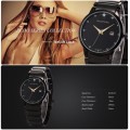From UK**Magnifisant* Taylor Cole Lady Black Steel Band Bracelet Luxury  Date  Watch*TOP Brand
